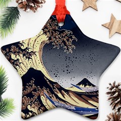 The Great Wave Off Kanagawa Japan Japanese Waves Star Ornament (two Sides) by Cowasu