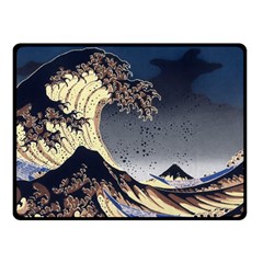 The Great Wave Off Kanagawa Japan Japanese Waves Fleece Blanket (small) by Cowasu