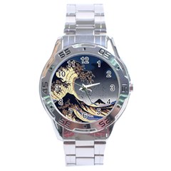 The Great Wave Off Kanagawa Japan Japanese Waves Stainless Steel Analogue Watch by Cowasu