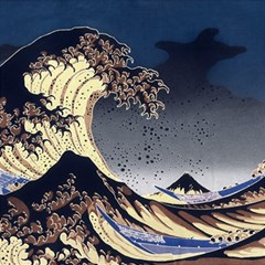 The Great Wave Off Kanagawa Japan Japanese Waves Play Mat (square) by Cowasu