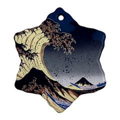 The Great Wave Off Kanagawa Japan Japanese Waves Ornament (snowflake) by Cowasu