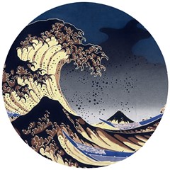 The Great Wave Off Kanagawa Japan Japanese Waves Wooden Puzzle Round by Cowasu