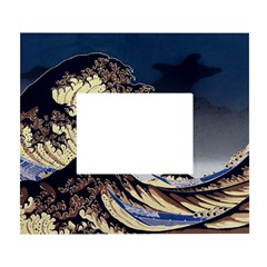 The Great Wave Off Kanagawa Japan Japanese Waves White Wall Photo Frame 5  X 7  by Cowasu