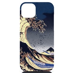 The Great Wave Off Kanagawa Japan Japanese Waves Iphone 14 Plus Black Uv Print Case by Cowasu