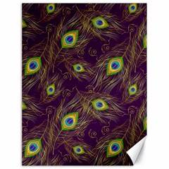 Peacock Feathers Pattern Canvas 18  X 24  by Cowasu