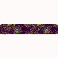 Peacock Feathers Pattern Small Bar Mat by Cowasu