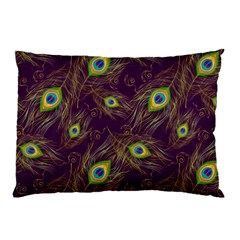 Peacock Feathers Pattern Pillow Case (two Sides) by Cowasu