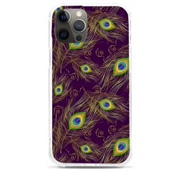 Peacock Feathers Pattern Iphone 12 Pro Max Tpu Uv Print Case by Cowasu