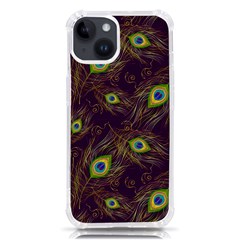 Peacock Feathers Pattern Iphone 14 Tpu Uv Print Case by Cowasu