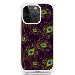 Peacock Feathers Pattern Iphone 14 Pro Tpu Uv Print Case