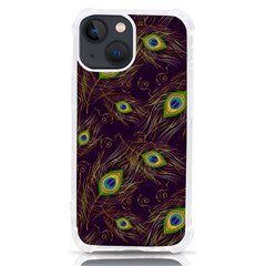 Peacock Feathers Pattern Iphone 13 Mini Tpu Uv Print Case