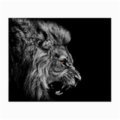 Angry Lion Black And White Small Glasses Cloth by Cowasu