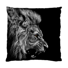 Angry Lion Black And White Standard Cushion Case (one Side) by Cowasu