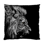 Angry Lion Black And White Standard Cushion Case (Two Sides) Front