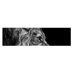 Angry Lion Black And White Oblong Satin Scarf (16  X 60 ) by Cowasu