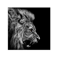 Angry Lion Black And White Square Satin Scarf (30  X 30 ) by Cowasu