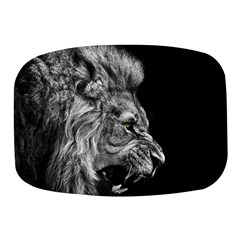 Angry Lion Black And White Mini Square Pill Box by Cowasu