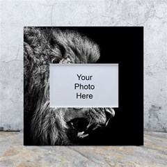 Angry Lion Black And White White Box Photo Frame 4  X 6  by Cowasu