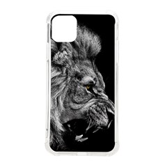 Angry Lion Black And White Iphone 11 Pro Max 6 5 Inch Tpu Uv Print Case by Cowasu