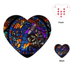 The Game Monster Stained Glass Playing Cards Single Design (heart) by Cowasu