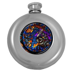 The Game Monster Stained Glass Round Hip Flask (5 Oz) by Cowasu