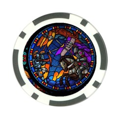 The Game Monster Stained Glass Poker Chip Card Guard by Cowasu