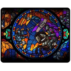 The Game Monster Stained Glass Two Sides Fleece Blanket (medium) by Cowasu