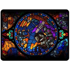 The Game Monster Stained Glass Two Sides Fleece Blanket (large) by Cowasu