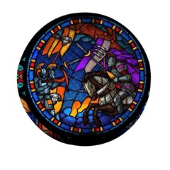 The Game Monster Stained Glass Mini Round Pill Box by Cowasu