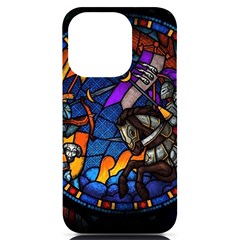 The Game Monster Stained Glass Iphone 14 Pro Black Uv Print Case by Cowasu