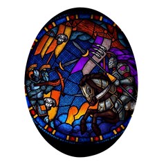 The Game Monster Stained Glass Oval Glass Fridge Magnet (4 Pack)