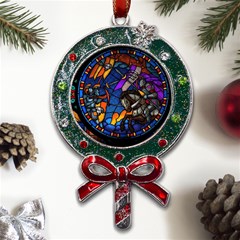 The Game Monster Stained Glass Metal X mas Lollipop With Crystal Ornament by Cowasu