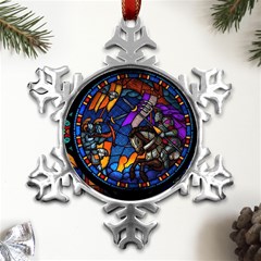 The Game Monster Stained Glass Metal Small Snowflake Ornament