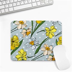 Narcissus Floral Botanical Flowers Small Mousepad by Cowasu