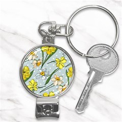 Narcissus Floral Botanical Flowers Nail Clippers Key Chain by Cowasu