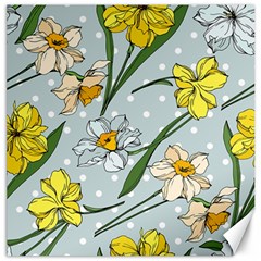 Narcissus Floral Botanical Flowers Canvas 16  X 16  by Cowasu