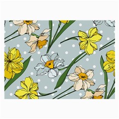 Narcissus Floral Botanical Flowers Large Glasses Cloth (2 Sides) by Cowasu