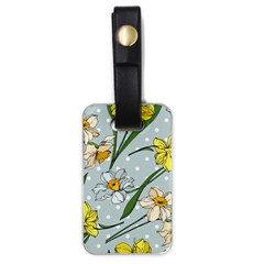 Narcissus Floral Botanical Flowers Luggage Tag (one Side) by Cowasu