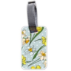 Narcissus Floral Botanical Flowers Luggage Tag (two Sides) by Cowasu