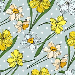 Narcissus Floral Botanical Flowers Play Mat (rectangle) by Cowasu