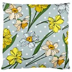 Narcissus Floral Botanical Flowers Large Cushion Case (Two Sides) Front