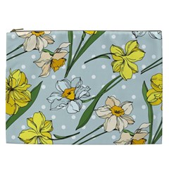 Narcissus Floral Botanical Flowers Cosmetic Bag (xxl) by Cowasu