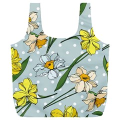 Narcissus Floral Botanical Flowers Full Print Recycle Bag (xxxl) by Cowasu