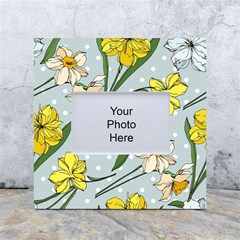 Narcissus Floral Botanical Flowers White Box Photo Frame 4  X 6  by Cowasu