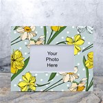 Narcissus Floral Botanical Flowers White Tabletop Photo Frame 4 x6  Front