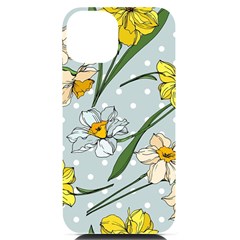 Narcissus Floral Botanical Flowers Iphone 14 Black Uv Print Case