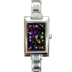 Stained Glass Crystal Art Rectangle Italian Charm Watch by Cowasu