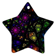 Stained Glass Crystal Art Ornament (star) by Cowasu