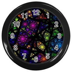 Stained Glass Crystal Art Wall Clock (black) by Cowasu