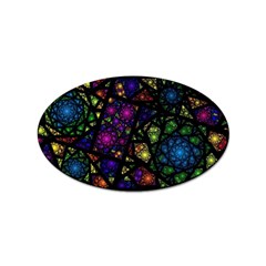 Stained Glass Crystal Art Sticker (oval) by Cowasu